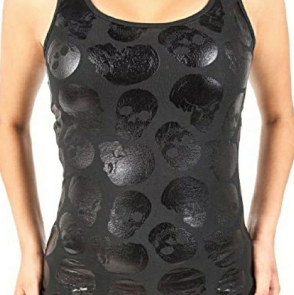 NWT IRON FIST Black Skulls Bodycon Dress Large L Cosplay Goth - Picture 5 of 6